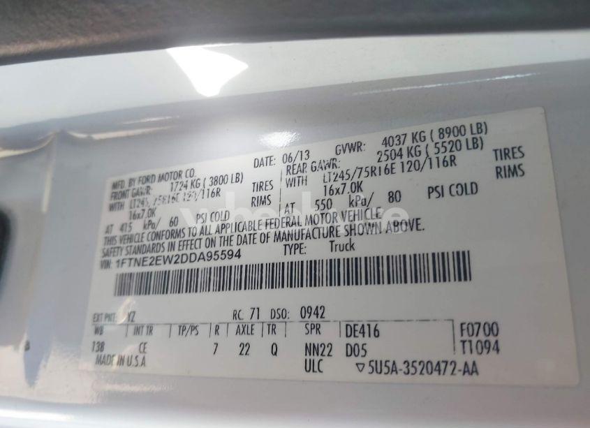 Photo 9 of 2013 Ford E-250 COMMERCIAL (VIN 1FTNE2EW2DDA95594)