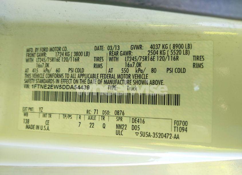 Photo 9 of 2013 Ford E-250 COMMERCIAL (VIN 1FTNE2EW5DDA54439)