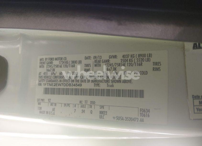 Photo 9 of 2013 Ford E-250 COMMERCIAL (VIN 1FTNE2EW7DDB34549)