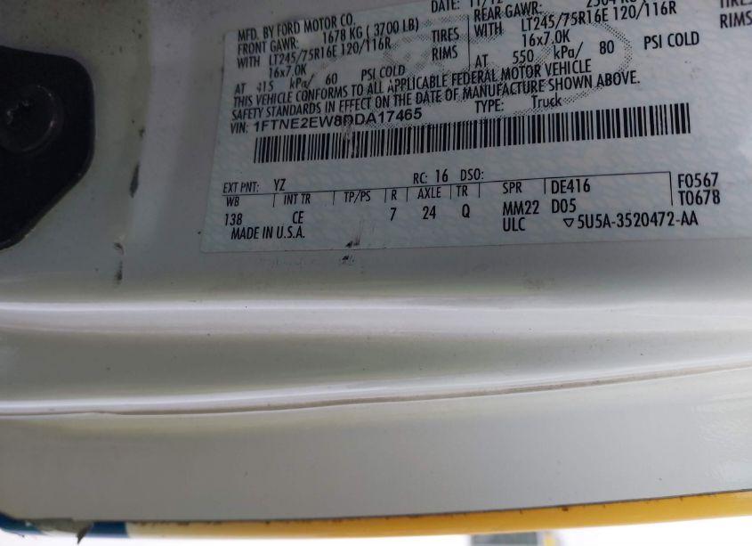 Photo 9 of 2013 Ford E-250 COMMERCIAL (VIN 1FTNE2EW8DDA17465)