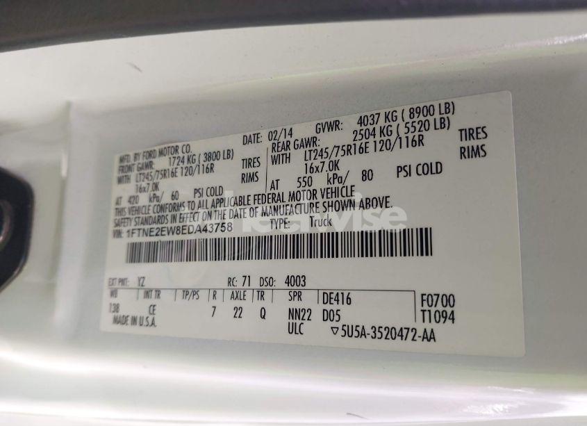 Photo 9 of 2014 Ford E-250 COMMERCIAL (VIN 1FTNE2EW8EDA43758)