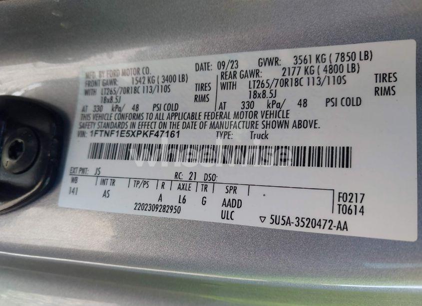 Photo 9 of 2023 Ford F-150 XL (VIN 1FTNF1E5XPKF47161)