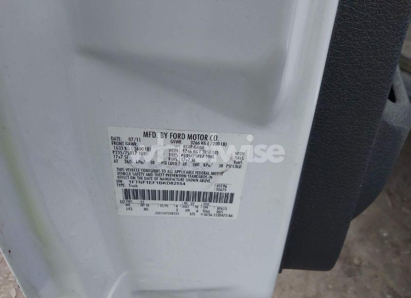 Photo 9 of 2011 Ford F-150 XLT (VIN 1FTNF1EF1BKD82554)