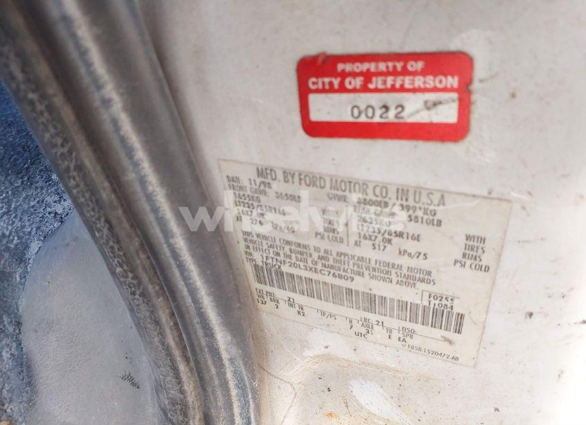 Photo 9 of 1999 Ford F-250 LARIAT/XL/XLT (VIN 1FTNF20L3XEC76809)