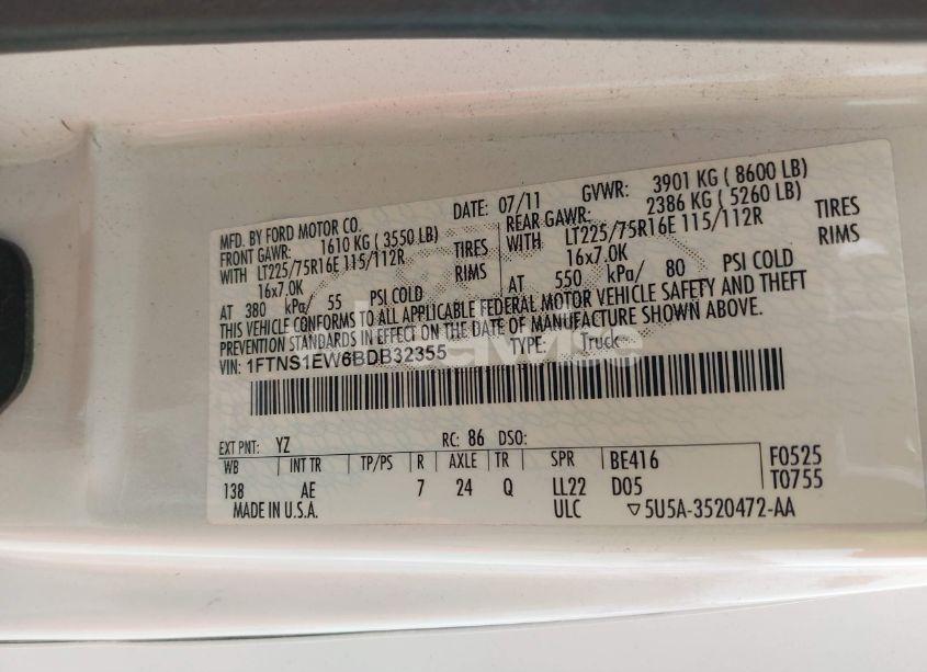 Photo 9 of 2011 Ford E-150 COMMERCIAL (VIN 1FTNS1EW6BDB32355)