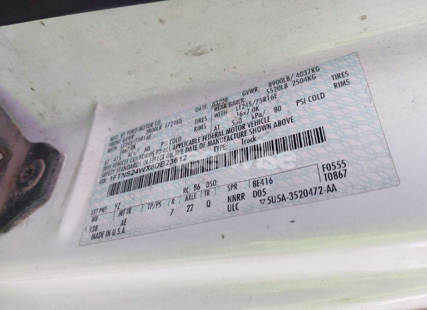 Photo 9 of 2008 Ford E-250 COMMERCIAL/RECREATIONAL (VIN 1FTNS24WX8DB23612)