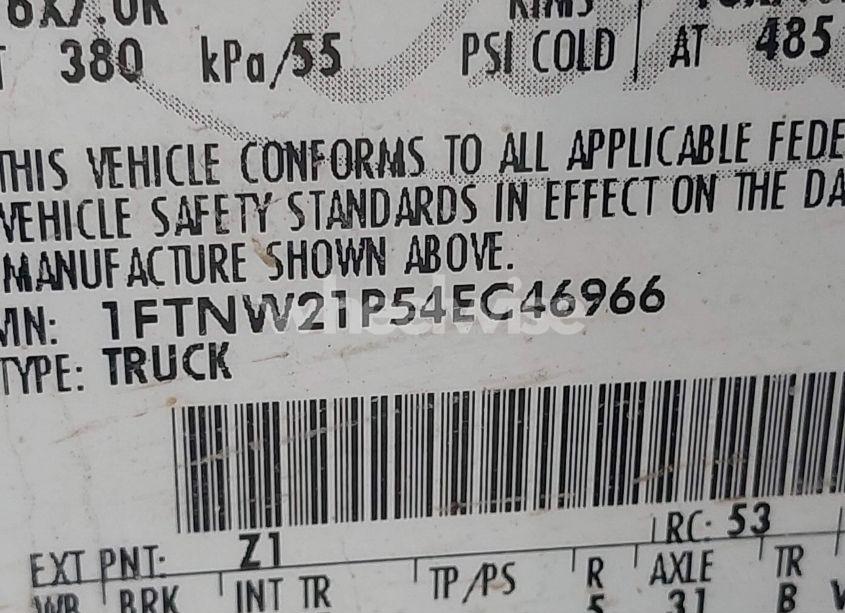 Photo 9 of 2004 Ford F-250 LARIAT/XL/XLT (VIN 1FTNW21P54EC46966)