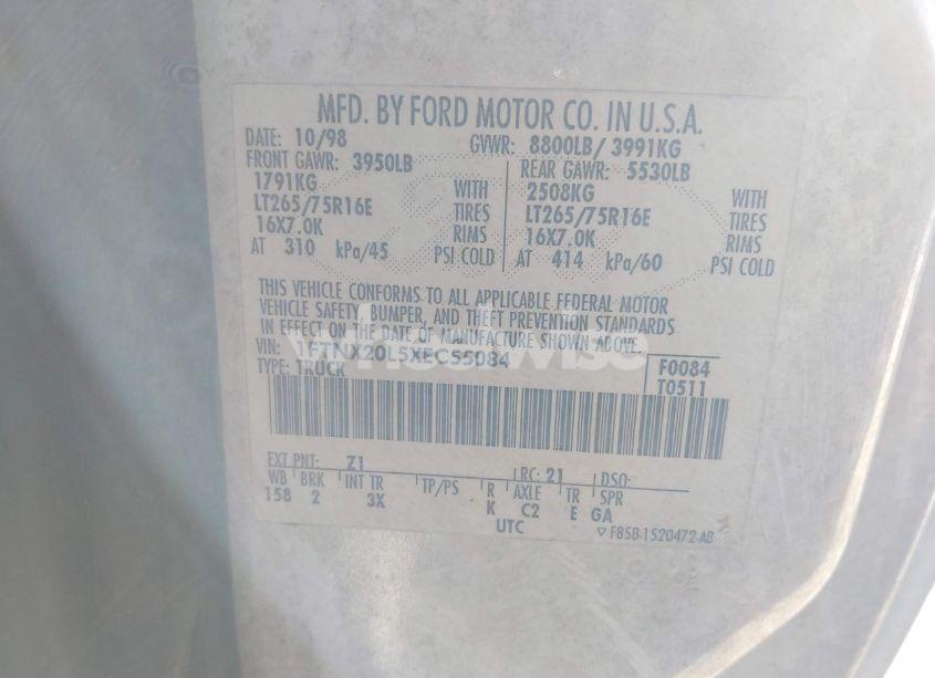 Photo 9 of 1999 Ford F-250 LARIAT/XL/XLT (VIN 1FTNX20L5XEC55084)