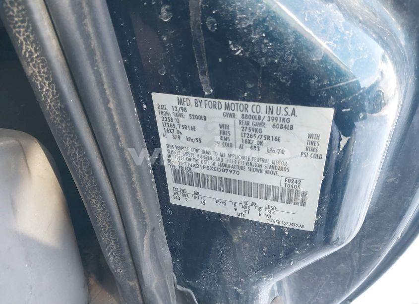 Photo 9 of 1999 Ford F-250 (VIN 1FTNX21F5XED07970)