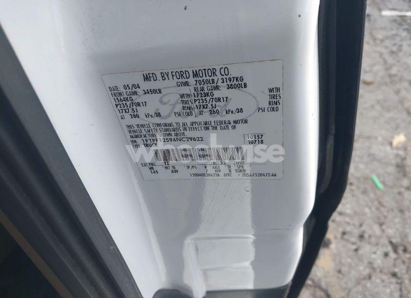 Photo 9 of 2004 Ford F-150 XL/XLT (VIN 1FTPF12594NC29622)