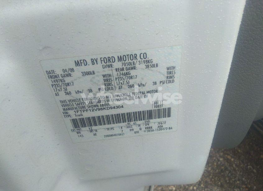 Photo 9 of 2008 Ford F-150 XL/XLT (VIN 1FTPF12V98KD94304)