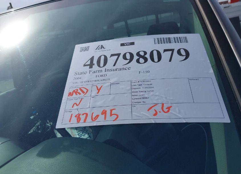 Photo 17 of 2004 Ford F-150 LARIAT/XLT (VIN 1FTPW12584KA09275)