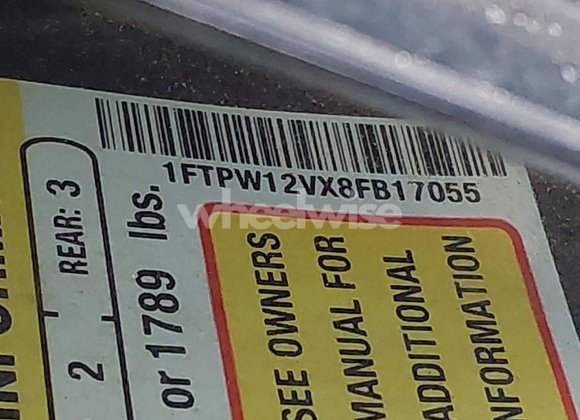 Photo 9 of 2008 Ford F-150 60TH ANNIVERSARY/FX2/KING RANCH/LARIAT/XLT (VIN 1FTPW12VX8FB17055)