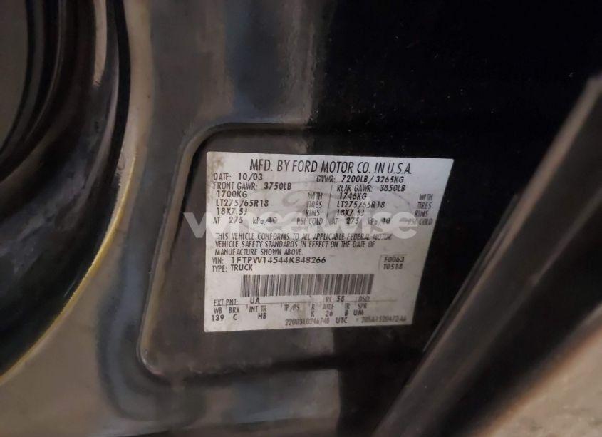 Photo 9 of 2004 Ford F-150 FX4/LARIAT/XLT (VIN 1FTPW14544KB48266)