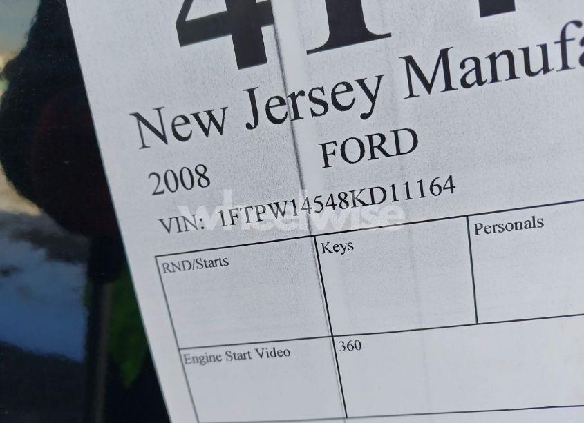 Photo 9 of 2008 Ford F-150 60TH ANNIVERSARY/FX4/KING RANCH/LARIAT/LIMITED/XLT (VIN 1FTPW14548KD11164)