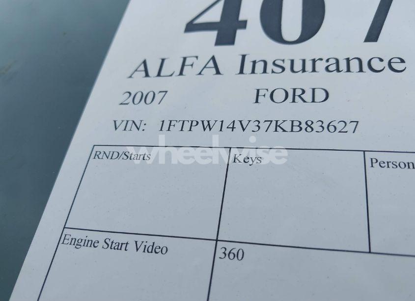 Photo 9 of 2007 Ford F-150 FX4/LARIAT/XLT (VIN 1FTPW14V37KB83627)