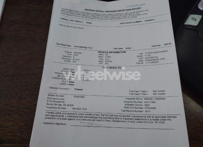 Photo 17 of 2009 Ford F-150 FX4/KING RANCH/LARIAT/PLATINUM/XL/XLT (VIN 1FTPW14V69FA95652)