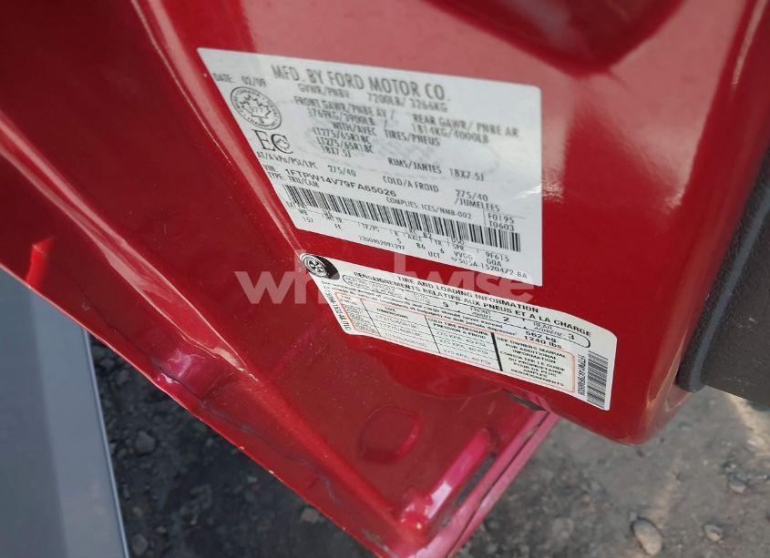 Photo 9 of 2009 Ford F-150 FX4/KING RANCH/LARIAT/PLATINUM/XL/XLT (VIN 1FTPW14V79FA65026)