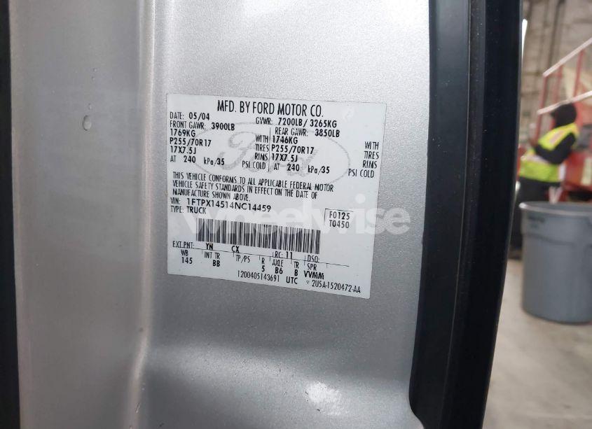 Photo 9 of 2004 Ford F-150 FX4/LARIAT/XL/XLT (VIN 1FTPX14514NC14459)