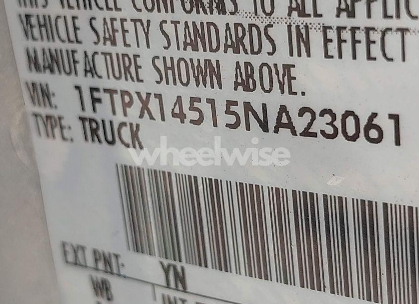 Photo 9 of 2005 Ford F-150 FX4/LARIAT/XL/XLT (VIN 1FTPX14515NA23061)