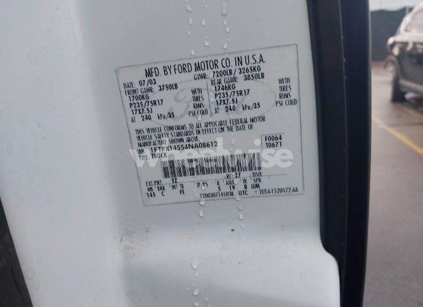 Photo 9 of 2004 Ford F-150 FX4/LARIAT/XL/XLT (VIN 1FTPX14554NA08612)