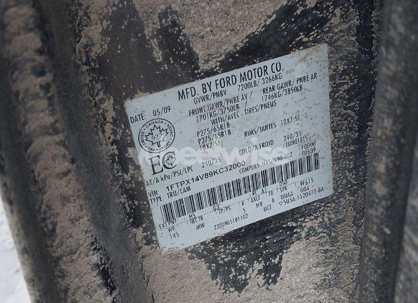 Photo 9 of 2009 Ford F-150 XLT (VIN 1FTPX14V89KC32000)