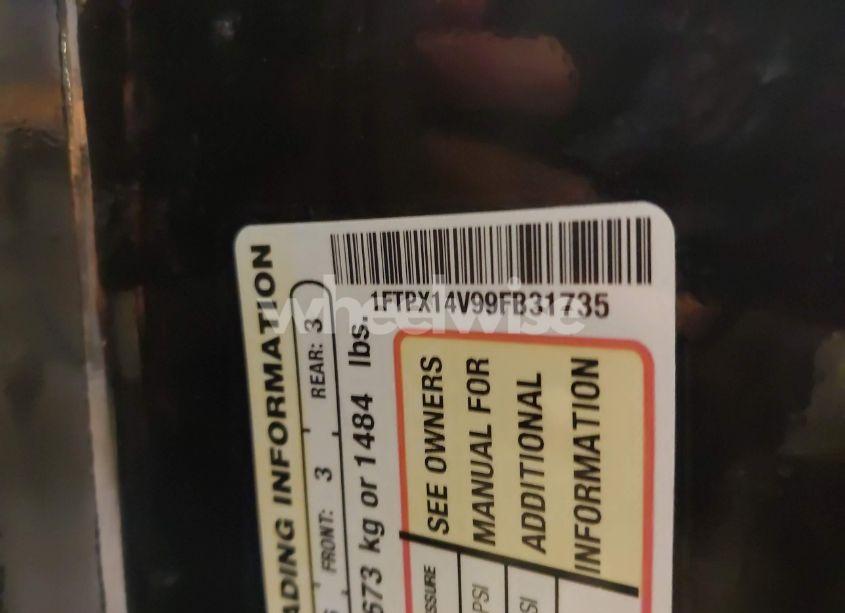 Photo 9 of 2009 Ford F-150 FX4/LARIAT/XL/XLT (VIN 1FTPX14V99FB31735)