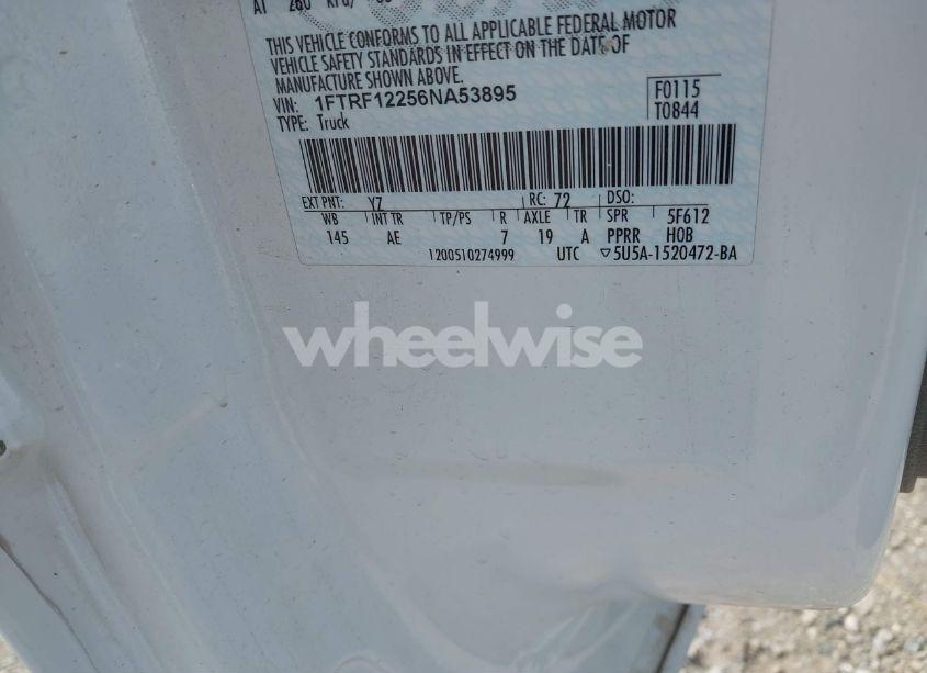 Photo 9 of 2006 Ford F-150 STX/XL/XLT (VIN 1FTRF12256NA53895)