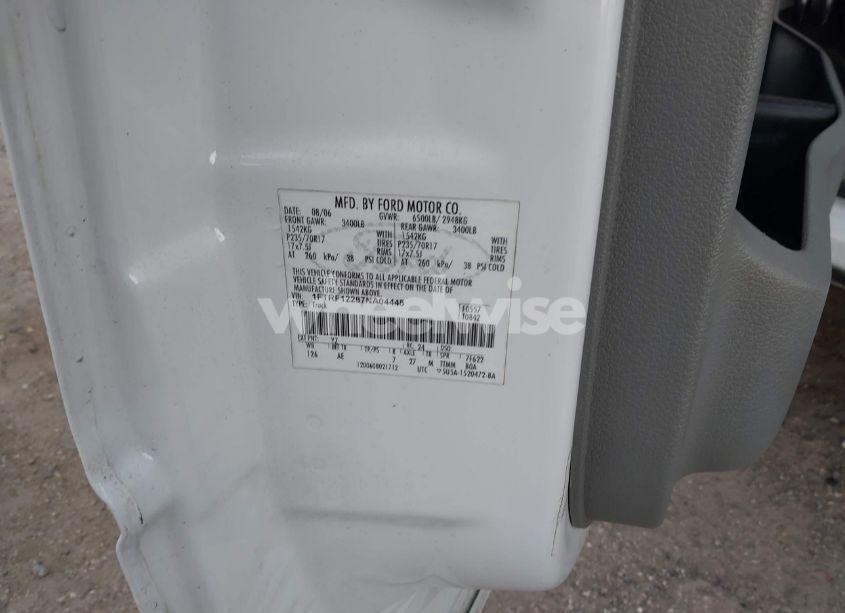 Photo 9 of 2007 Ford F-150 STX/XL/XLT (VIN 1FTRF12287NA04448)