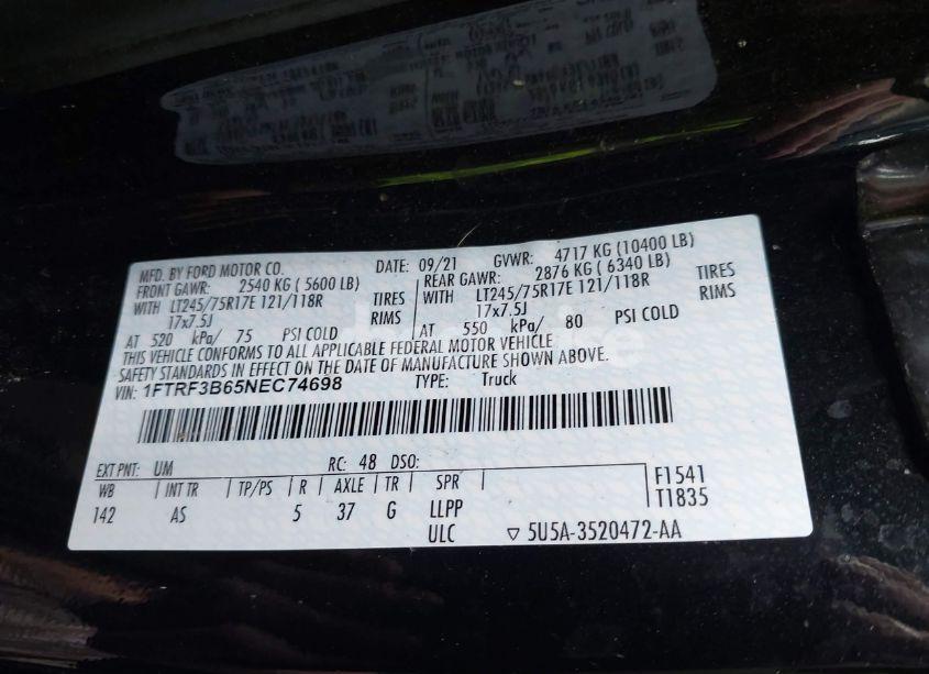 Photo 8 of 2022 Ford F-350 XL (VIN 1FTRF3B65NEC74698)