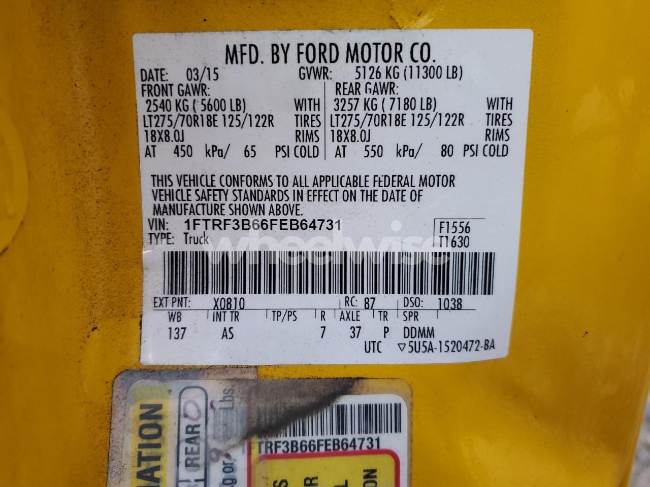 Photo 13 of 2015 FORD F350 SUPER DUTY UTILITY / SERVICE TRUCK (VIN 1FTRF3B66FEB64731)