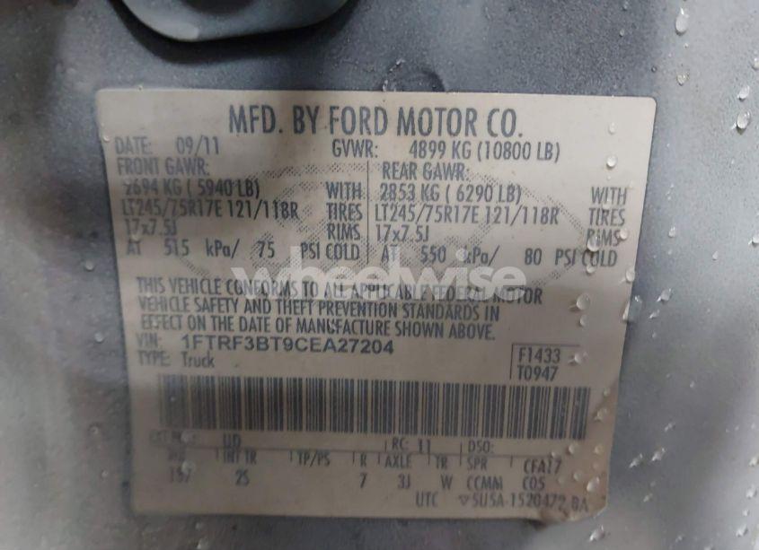 Photo 8 of 2012 Ford F-350 XL (VIN 1FTRF3BT9CEA27204)