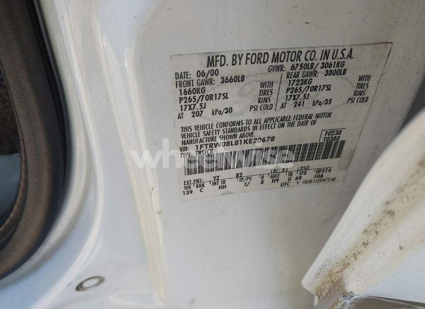 Photo 9 of 2001 Ford F-150 KING RANCH EDITION/LARIAT/XLT (VIN 1FTRW08L81KE20678)