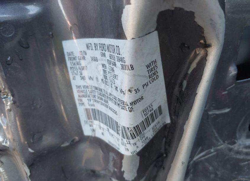 Photo 9 of 2006 Ford F-150 XLT (VIN 1FTRW12WX6FA93225)