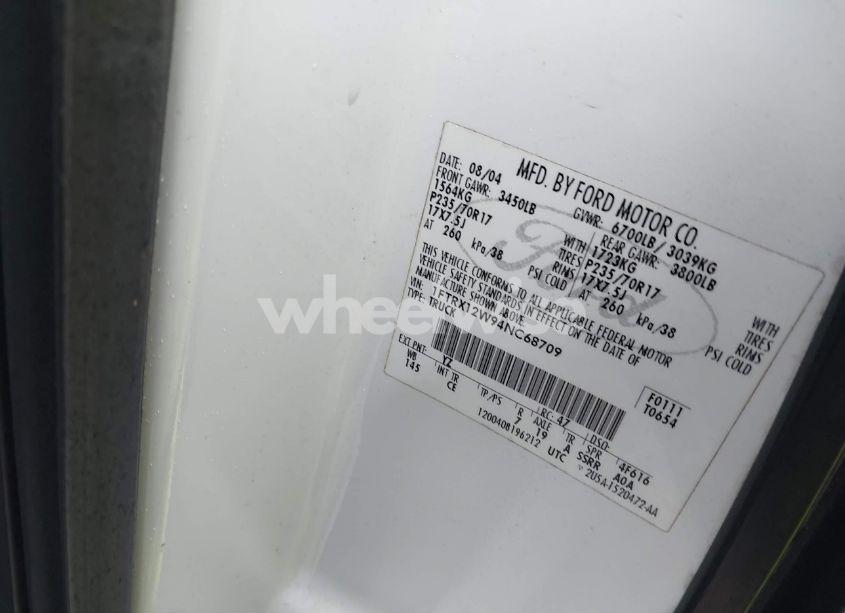 Photo 9 of 2004 Ford F-150 STX/XL/XLT (VIN 1FTRX12W94NC68709)