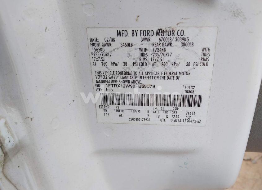 Photo 9 of 2008 Ford F-150 FX2/STX/XL/XLT (VIN 1FTRX12W98FB35979)