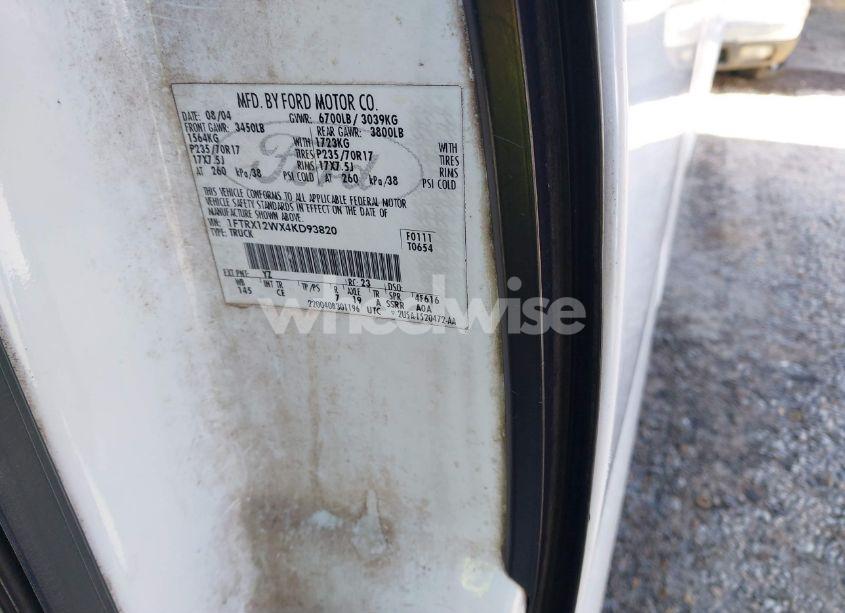 Photo 9 of 2004 Ford F-150 STX/XL/XLT (VIN 1FTRX12WX4KD93820)