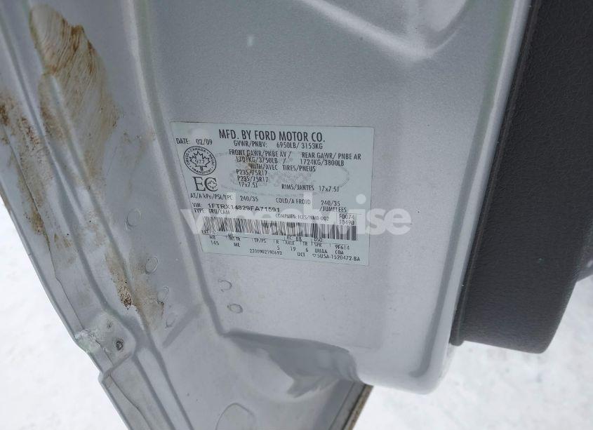 Photo 9 of 2009 Ford F-150 STX/XL/XLT (VIN 1FTRX14829FA71591)