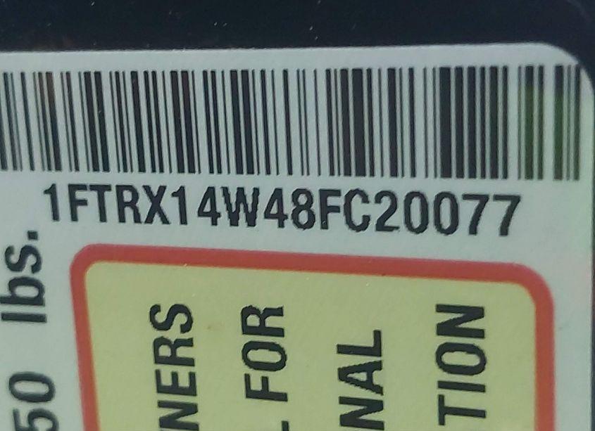 Photo 9 of 2008 Ford F-150 STX/XL/XLT (VIN 1FTRX14W48FC20077)