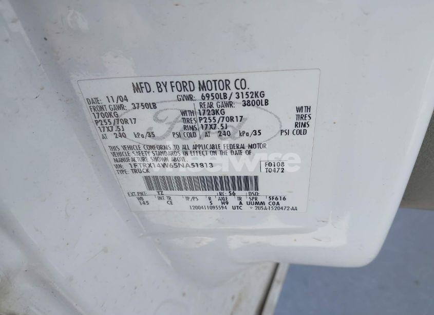 Photo 9 of 2005 Ford F-150 STX/XL/XLT (VIN 1FTRX14W65NA51813)