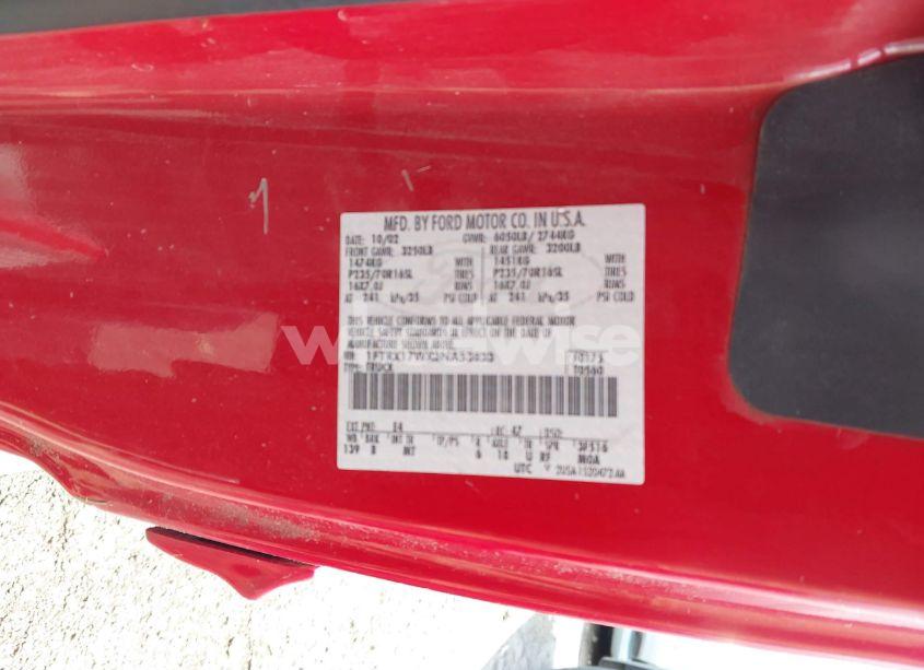 Photo 9 of 2003 Ford F-150 LARIAT/XL/XLT (VIN 1FTRX17WX3NA53833)