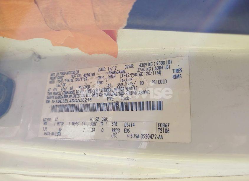 Photo 9 of 2013 Ford E-350 SUPER DUTY COMMERCIAL (VIN 1FTSE3EL4DDA38215)