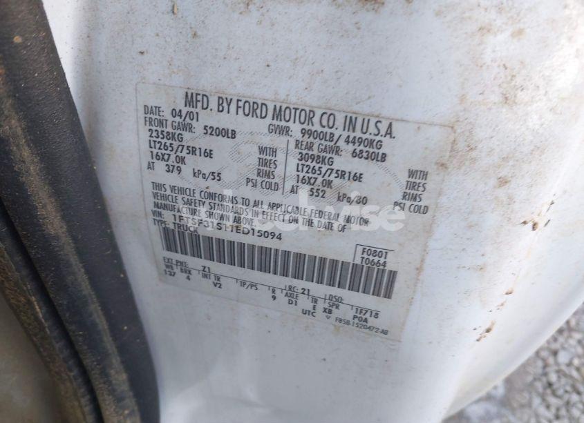 Photo 9 of 2001 Ford F-350 N/A (VIN 1FTSF31S11ED15094)