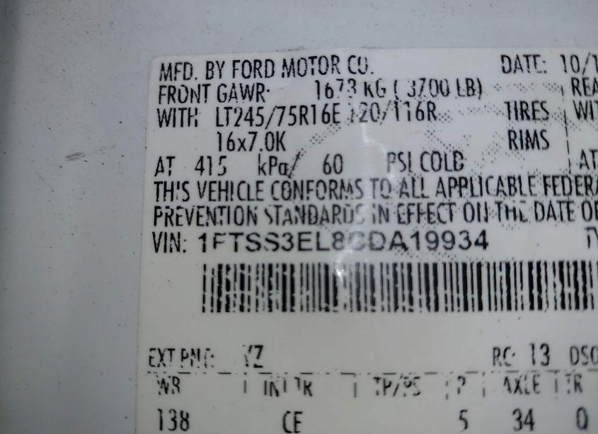 Photo 9 of 2012 Ford E-350 SUPER DUTY COMMERCIAL (VIN 1FTSS3EL8CDA19934)