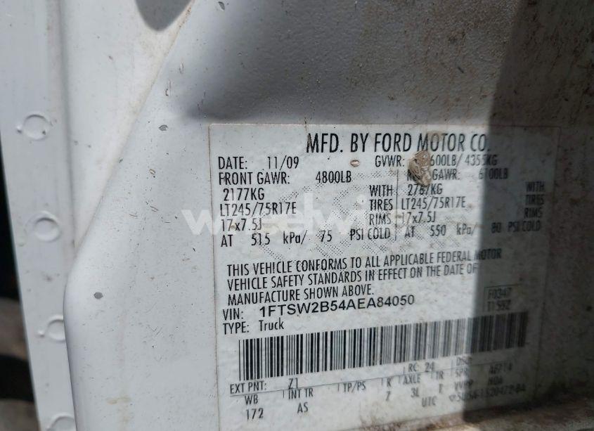 Photo 9 of 2010 Ford F-250 XL (VIN 1FTSW2B54AEA84050)