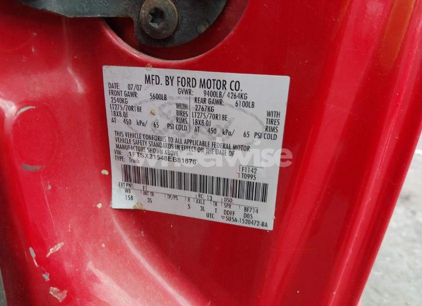 Photo 9 of 2008 Ford F-250 FX4/LARIAT/XL/XLT (VIN 1FTSX21548EB81676)