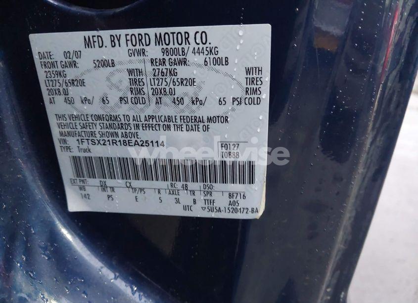 Photo 9 of 2008 Ford F-250 FX4/LARIAT/XL/XLT (VIN 1FTSX21R18EA25114)