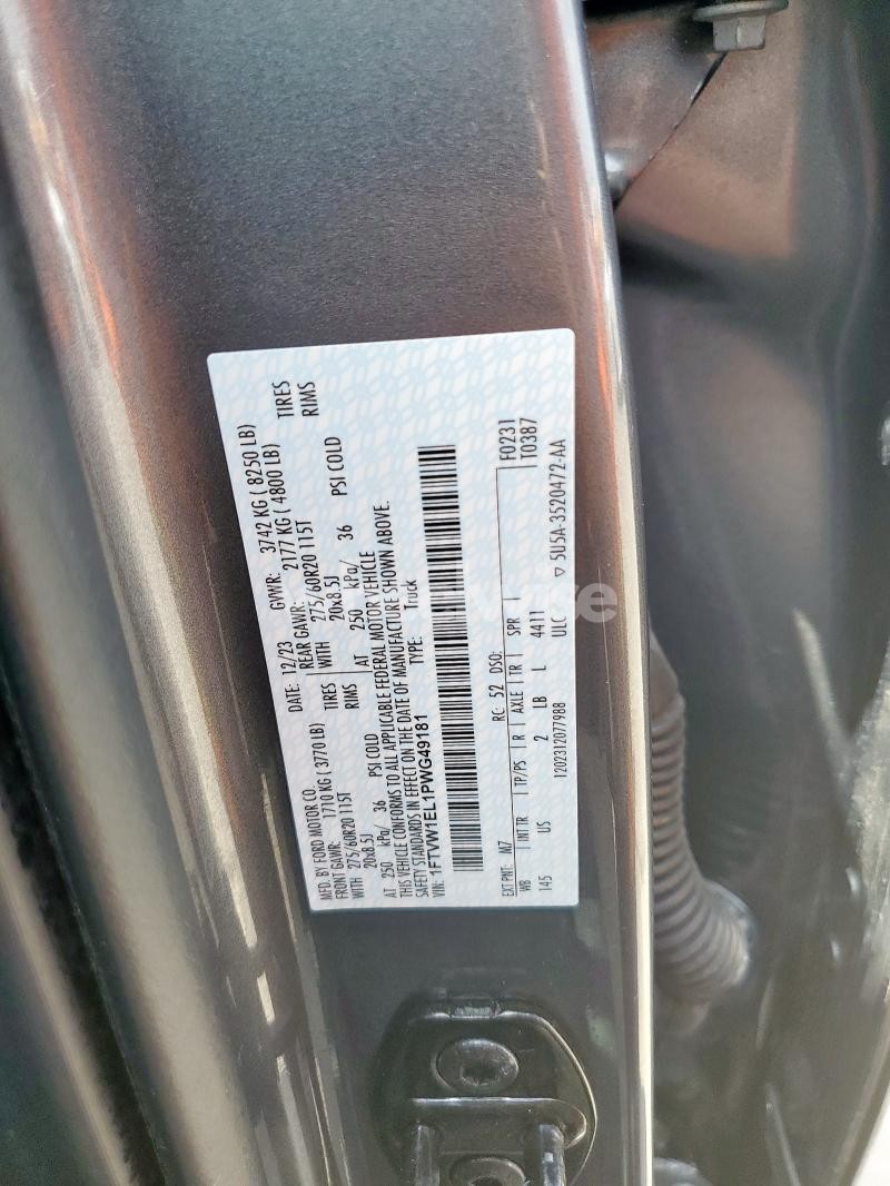 Photo 6 of 2023 FORD F150 LIGHTNING PRO (VIN 1FTVW1EL1PWG49181)