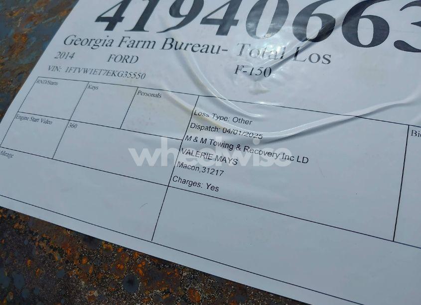 Photo 9 of 2014 Ford F-150 XL (VIN 1FTVW1ET7EKG35550)