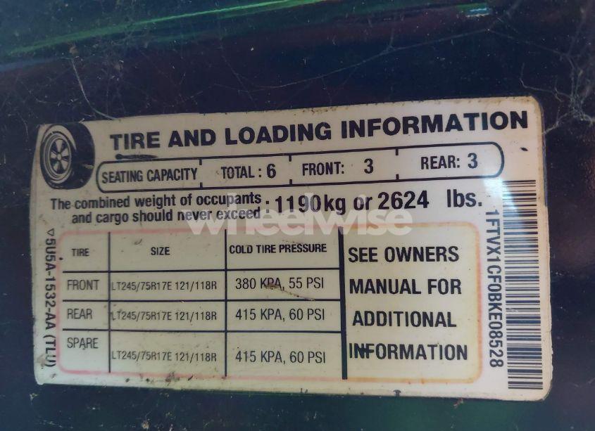 Photo 9 of 2011 Ford F-150 XL (VIN 1FTVX1CF0BKE08528)